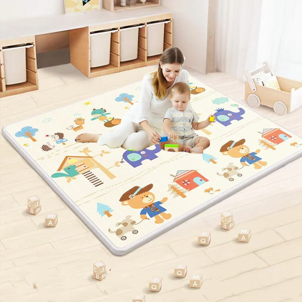Multiple size options Cartoon Baby Play Mat Puzzle Children's Mat Baby Climbing Pad Kids Rug Baby Games Mats Toys for Children