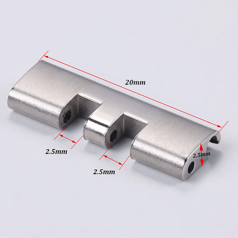 2pcs Stainless Steel Curved End for Seiko SKX009 SKX007 Watch Strap Connector 18mm 19mm 20mm 21mm 22mm Metal Band Connector