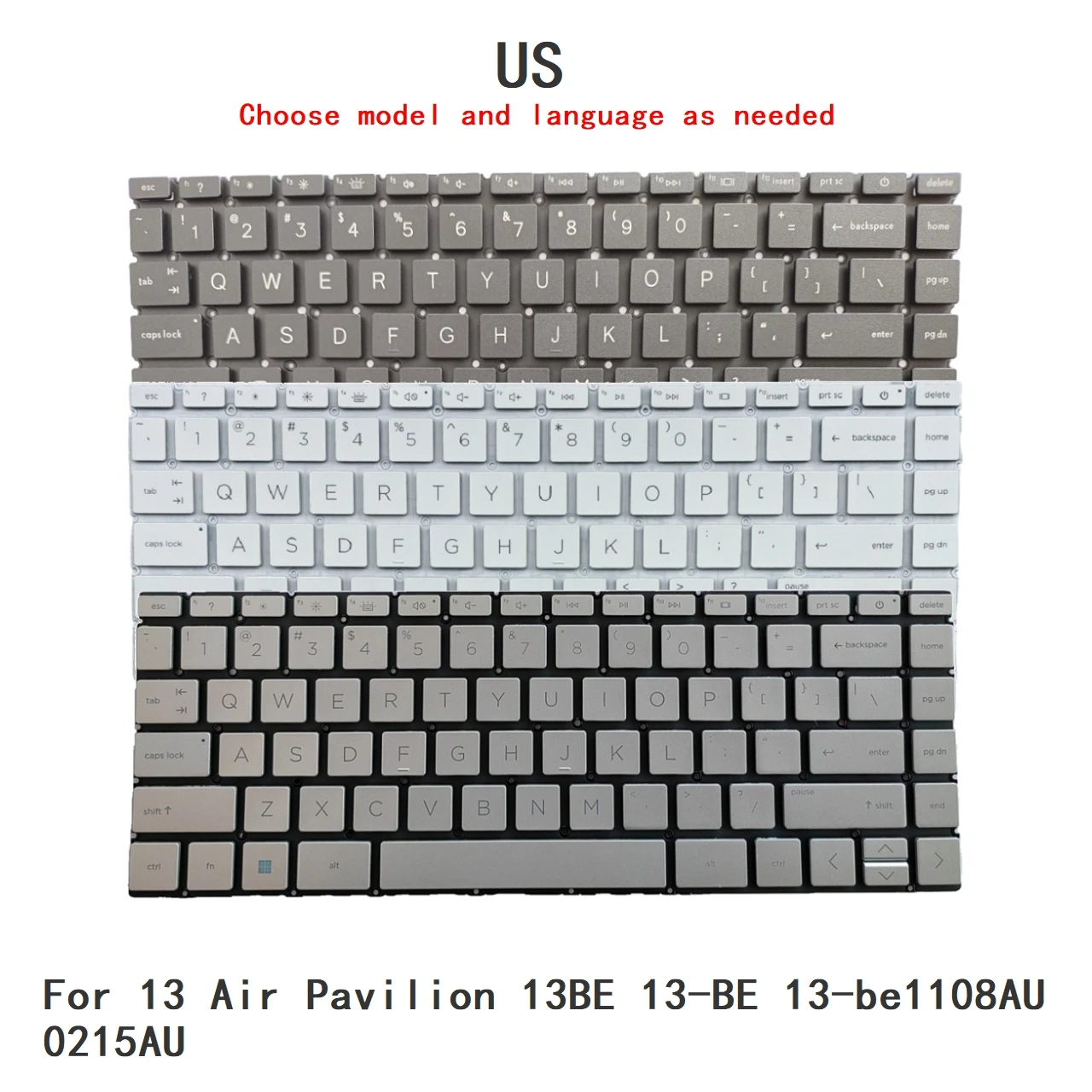 New US Language  Backlit Keyboard For HP 13 Air Pavilion 13BE 13-BE 13-be1108AU 0215AU Notebook PC Replacement Keyboard