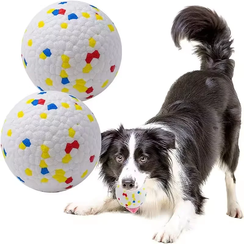 Bite Resistant Solid Dog Ball Toys for Small Large Dogs High Elasticity E-TPU Pet Chew Ball Toy Non Squeak Interactive Puppy Toy