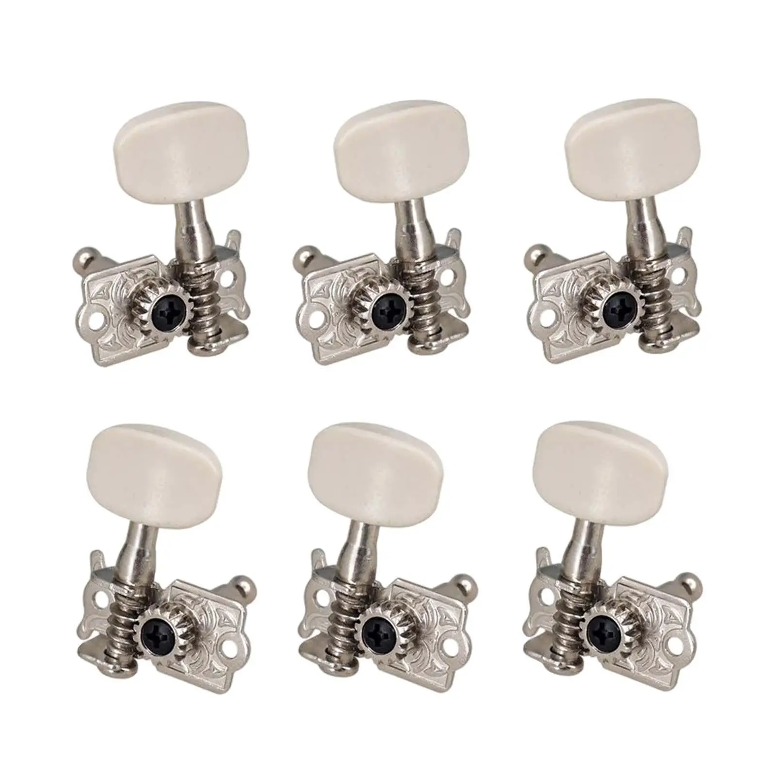 6 Pieces Tuning Keys Guitar Tuner Electric Folk Guitar String Button for Folk Guitars Guitars Repair Part Fitments