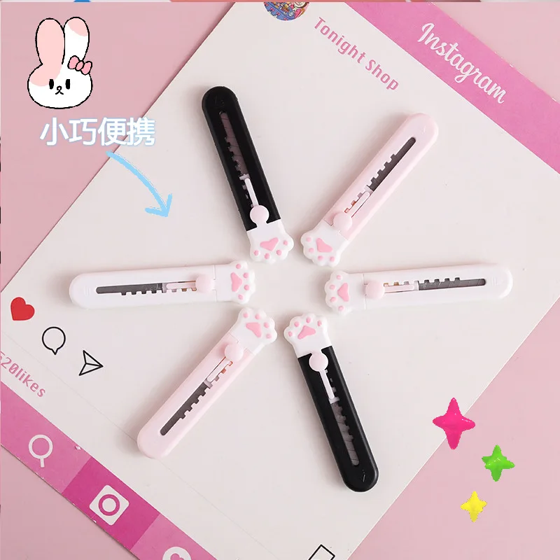 1Pcs Cat Claw Art Knife Creative Cute Convenient Manual Bookkeeping Paper Cuttings Tools Student Stationery Art Supplies