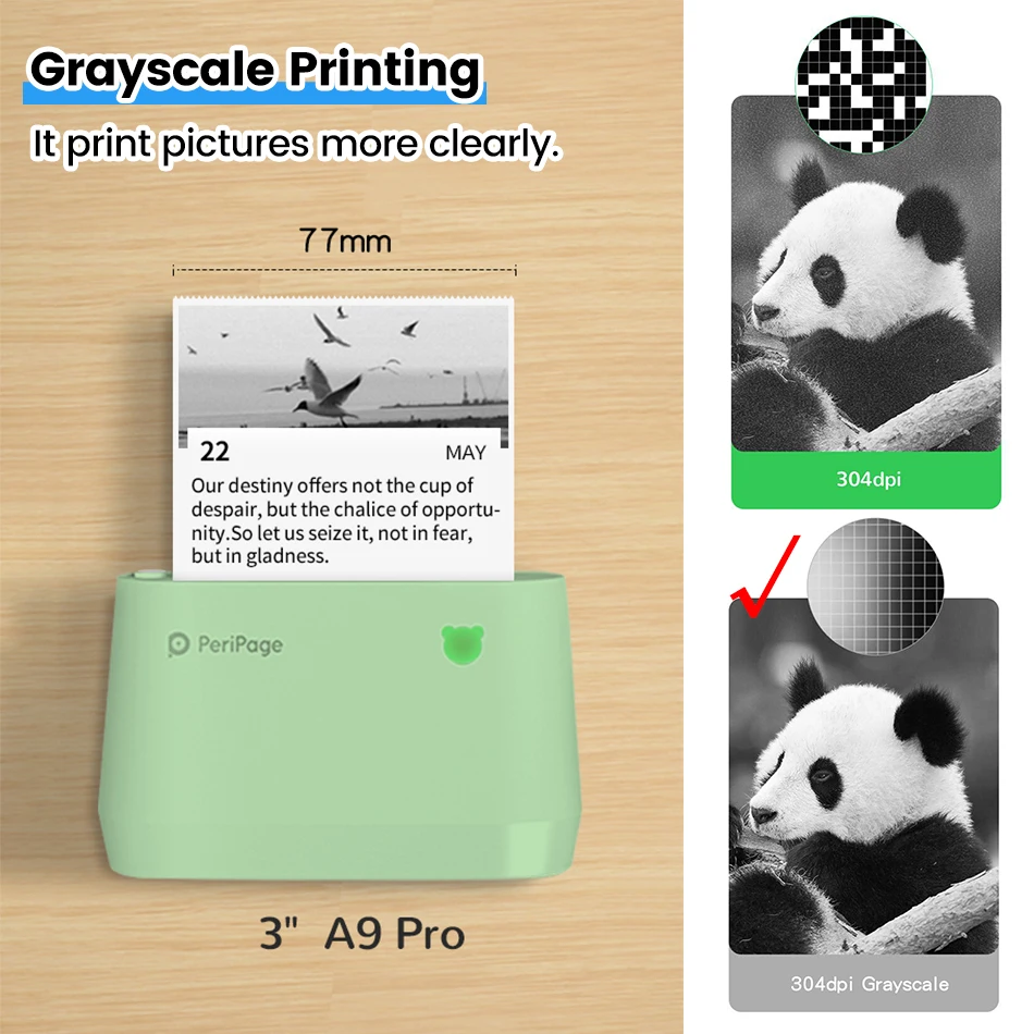 Peripage Photo Printer A9 PRO 80mm Thermal Pocket Mini Printer Bluetooth Wireless Portable Label Printer with Free APP for Phone