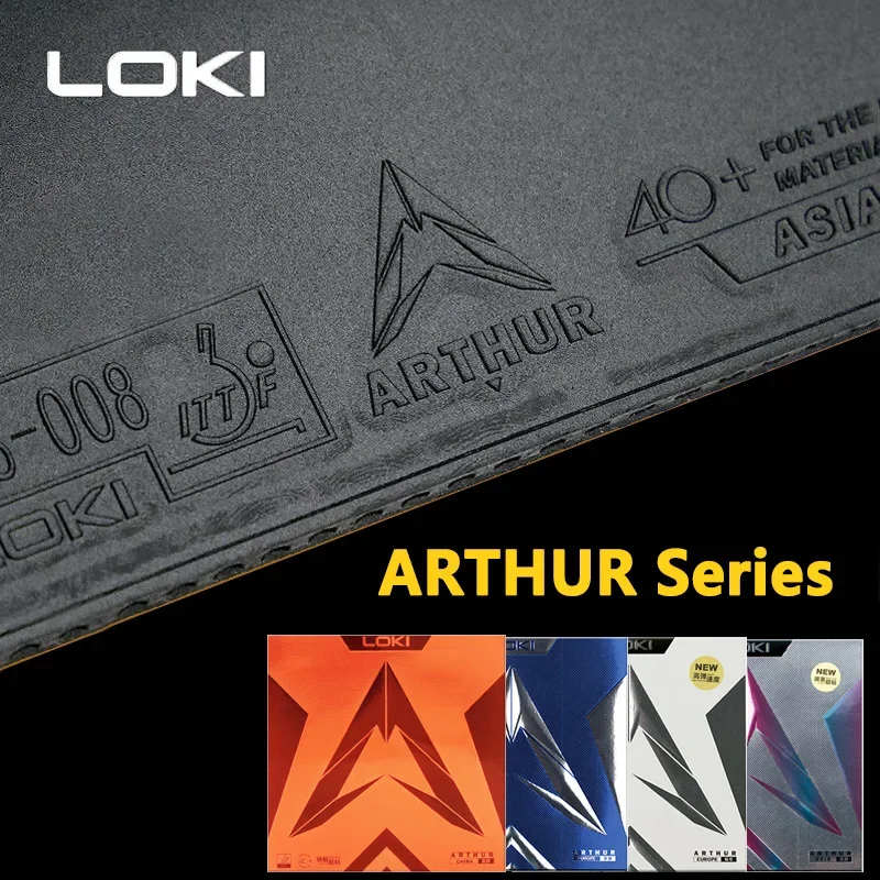 Loki arthur-ハードケーキスポンジを備えた卓球ラバー,タップニン,アーマー,カラーブラック,ヨーロッパ,オリジナル,中国製