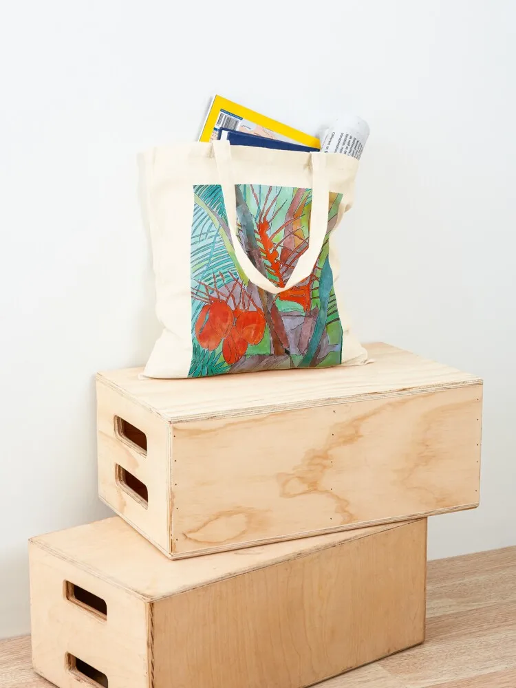 Tropical orange Tote Bag Women's handbag shopper bag women canvas tote bags cloth bags cute tote bag