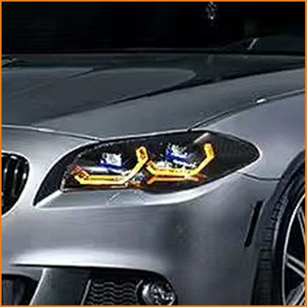 For BMW 5 Series F10 F11 F18 LED Headight Assembly Upgrade OSS Dual Direct Laser Proiector Lens 2011 2012 2013 2014 2015 2016