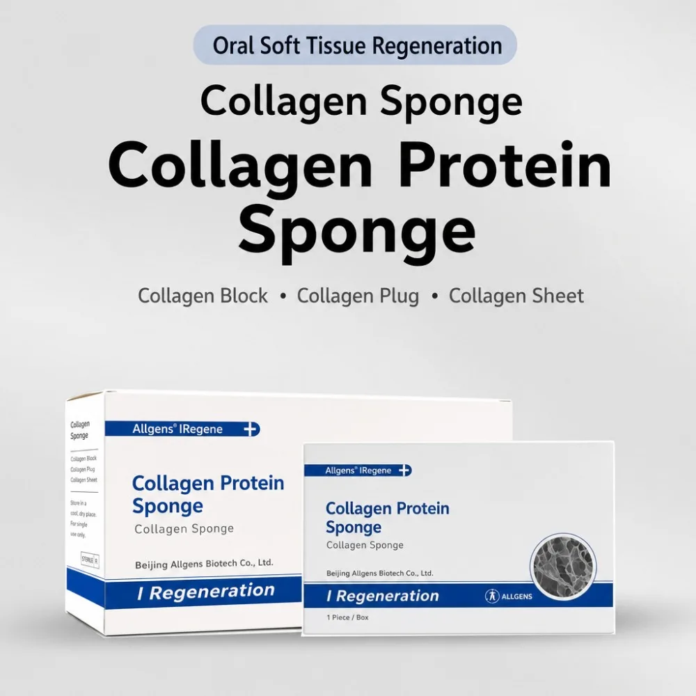 Absorbable Medical Collagen Sponge Hemostatic Dressing for Wound Healing Dental Surgery Tissue Regeneration