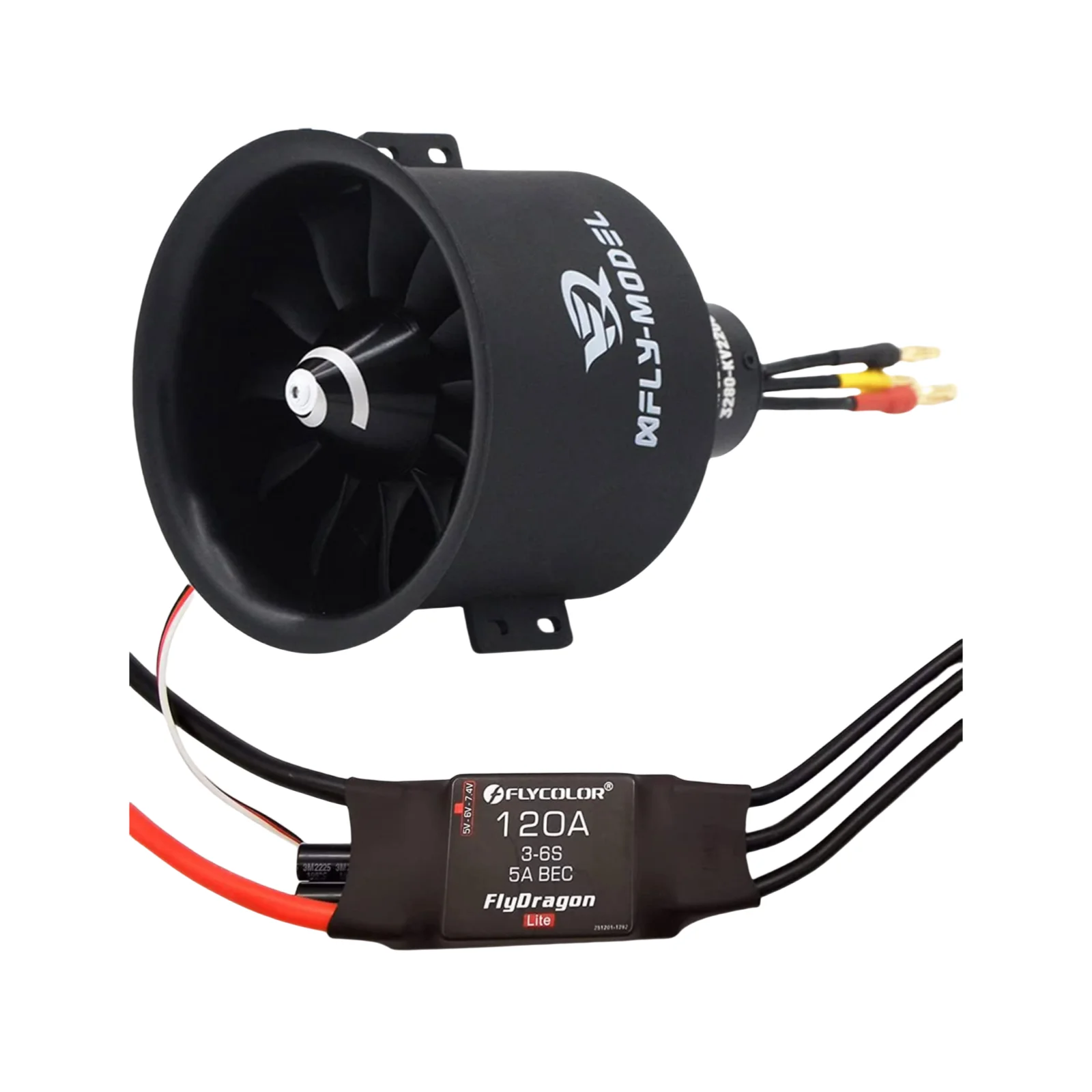 

EDF 80mm 2200KV Remote Control Jet 12 Blade Fan Brushless Motor W/ESC 120A(3~6S) After Balance test for EDF RC Jet Airplane