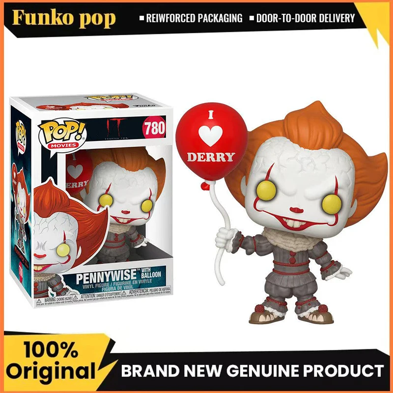 مجموعة نموذج دمية Funko Pop الأصلية مرحبًا بكم في Derry 1748 Pennywise مناسبة للأولاد والبنات كهدية