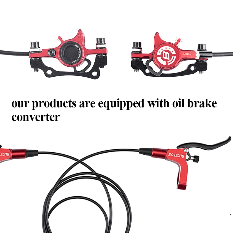 MTB Road Bike Hydraulic Disc Brake Calipers Front Rear 800/1500mm Mountain bike Kit Bicycle Oil Pressure Disc Brake Set MT200