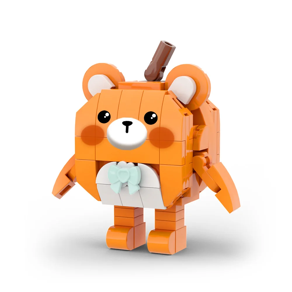 Bear figurine model, popular movie MOC assembly blocks, made of ABS material, the top choice for block enthusiasts as a gift