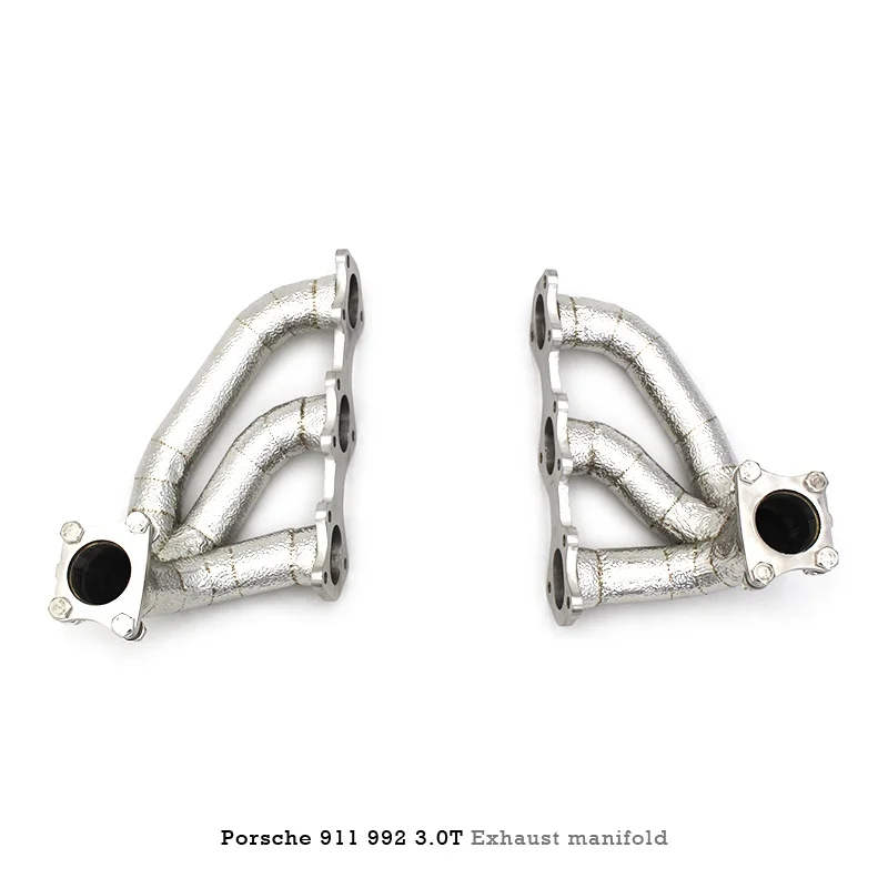 The first section of plantain Exhaust manifold For Porsche 911 (992) 3.0T 2020-2023 Racing Car Exhaust Pipe  Downpipe