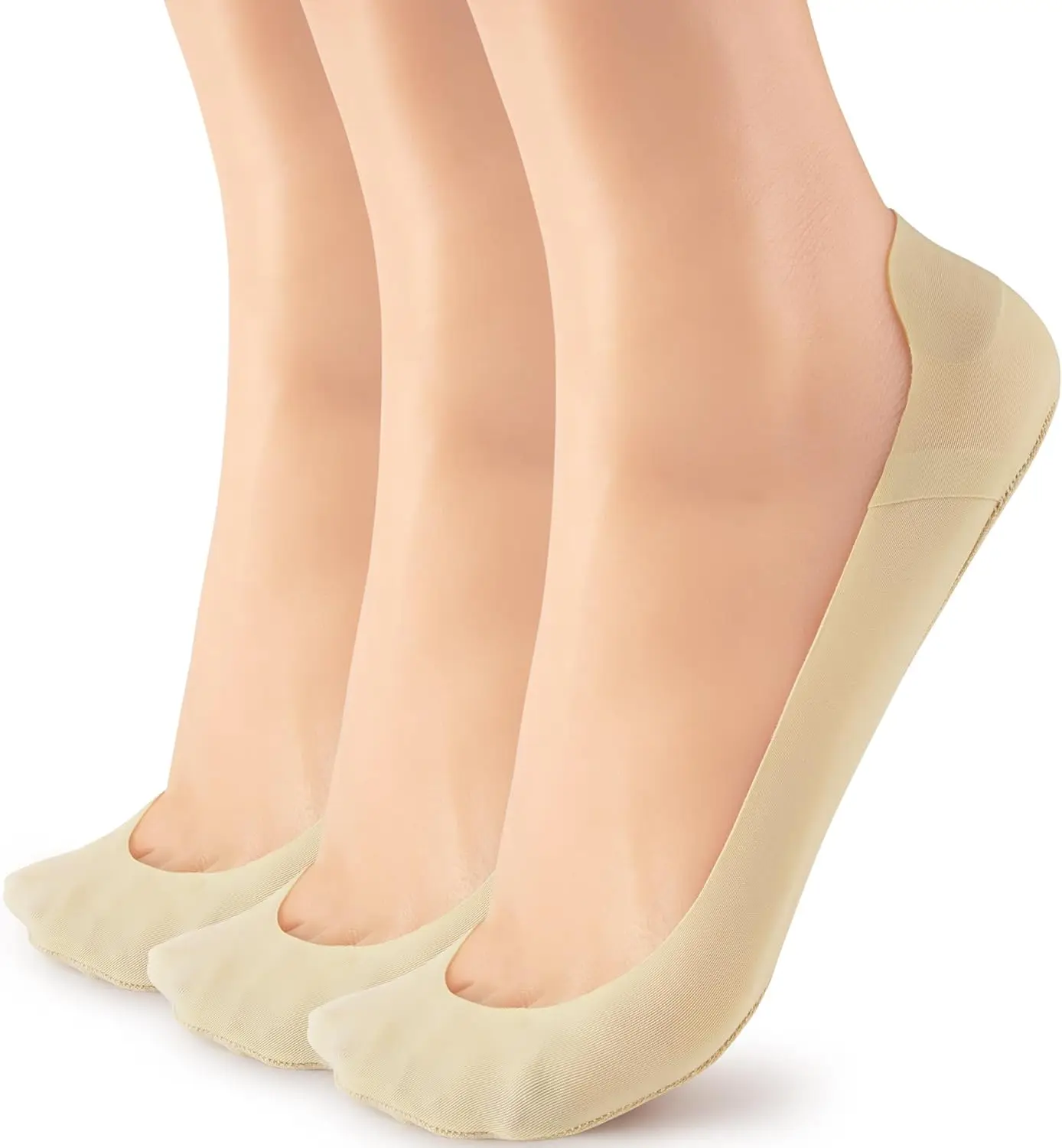 

Women's Invisible Ultra Low Cut Non-Slip Liner Socks for Flats