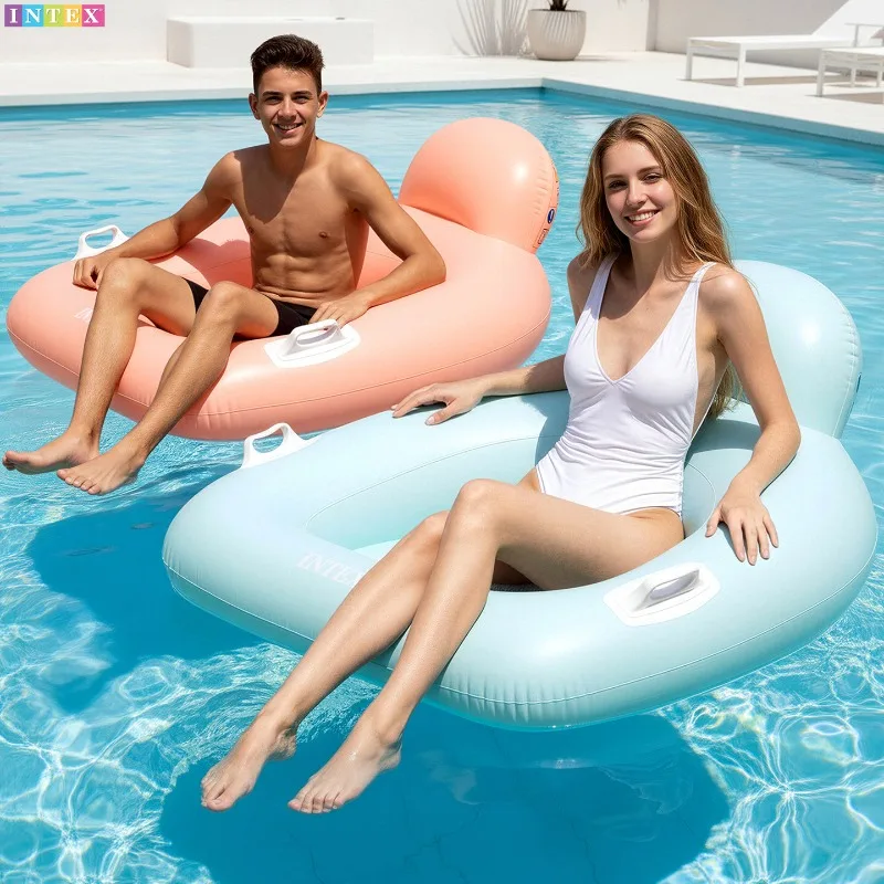 Inflatable Water Floating Lounger Adult Pool Float Bed Beach Swim Ring Portable Surf Floating Toy for Water Entertainment Seat