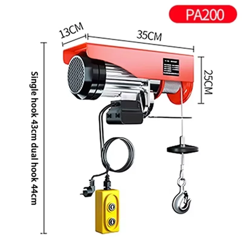 Wire Rope Electric Hoist Winch 220V Wire Rope Garage Hoist for Home Garage Attic Home Workshop Hoist Garage Ceiling Hoist