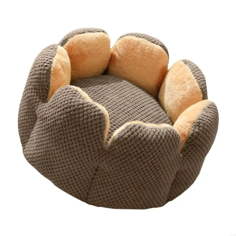 

L74D Кровать для собаки, стильное цветочное гнездо для маленького щенка, котенка, круглая корзина, кровать для домашних съемная