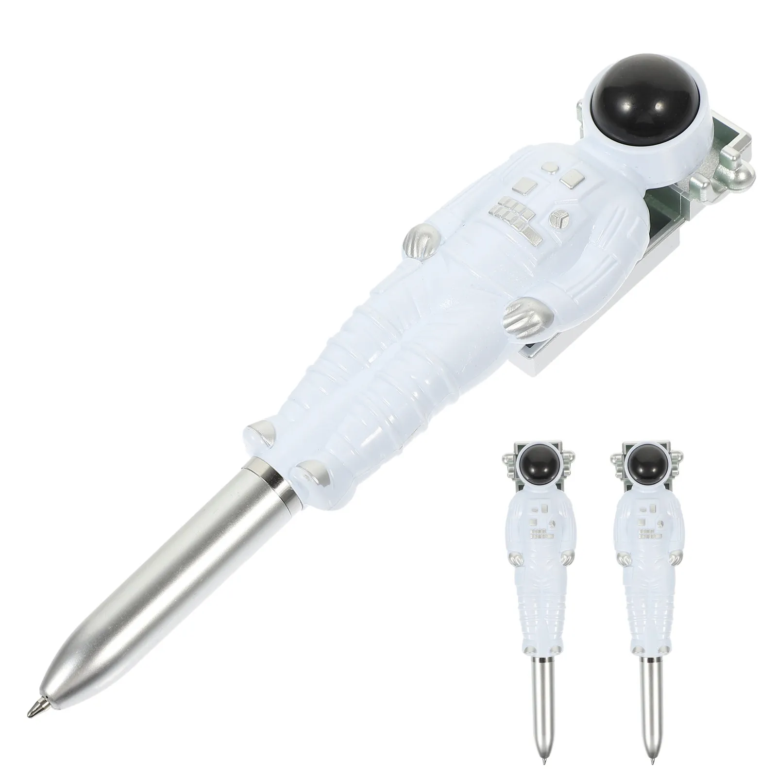 

3Pcs Multi-Function Astronaut Pen Ballpoint Writing Tool Lovely Plastic Design Lightweight Portable Student School Supply