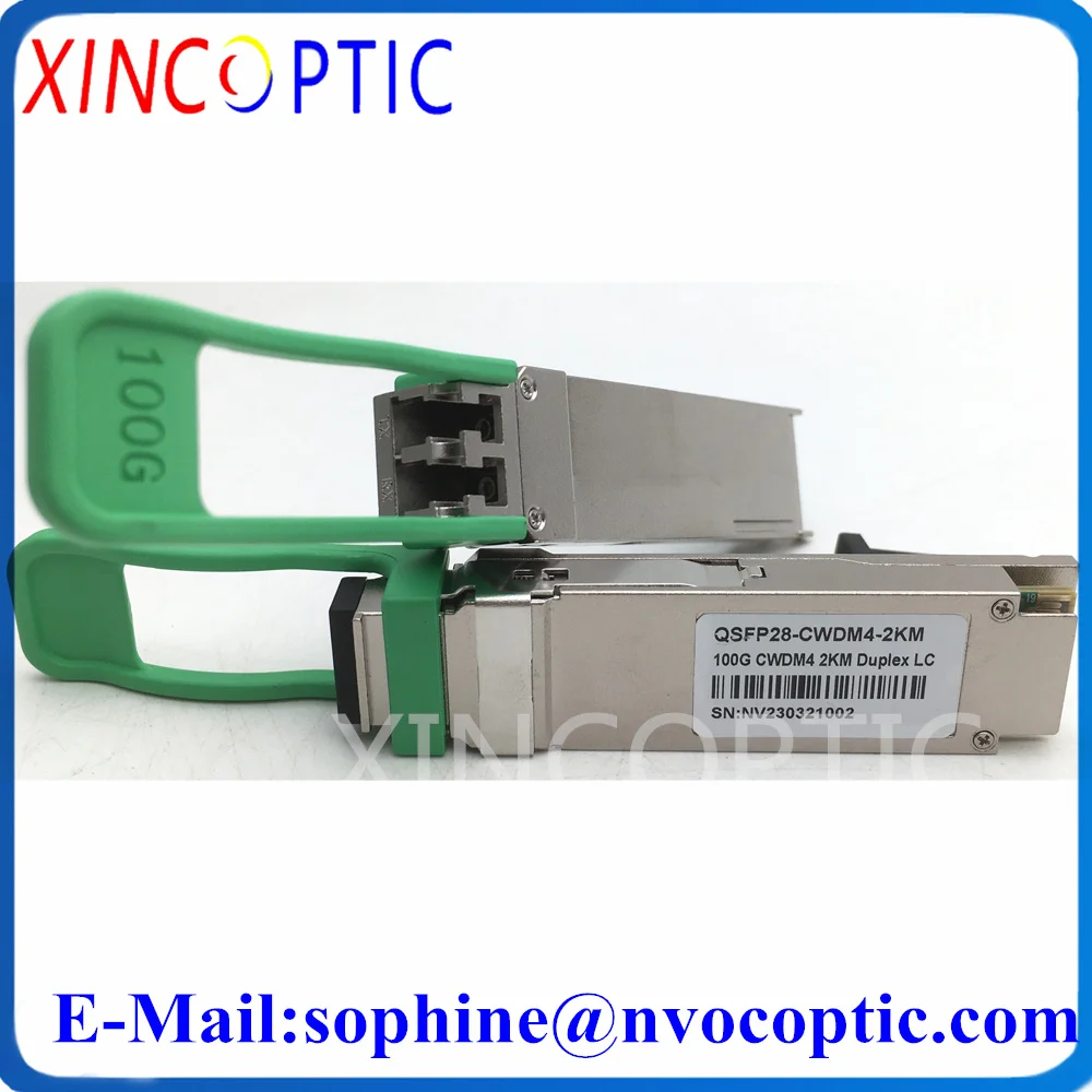 

2Pcs 100G QSFP28 2KM CWDM4 Transceiver,100GBASE-CWDM4 1310nm LC SMF DOM Single Mode Duplex Fiber Optical Module