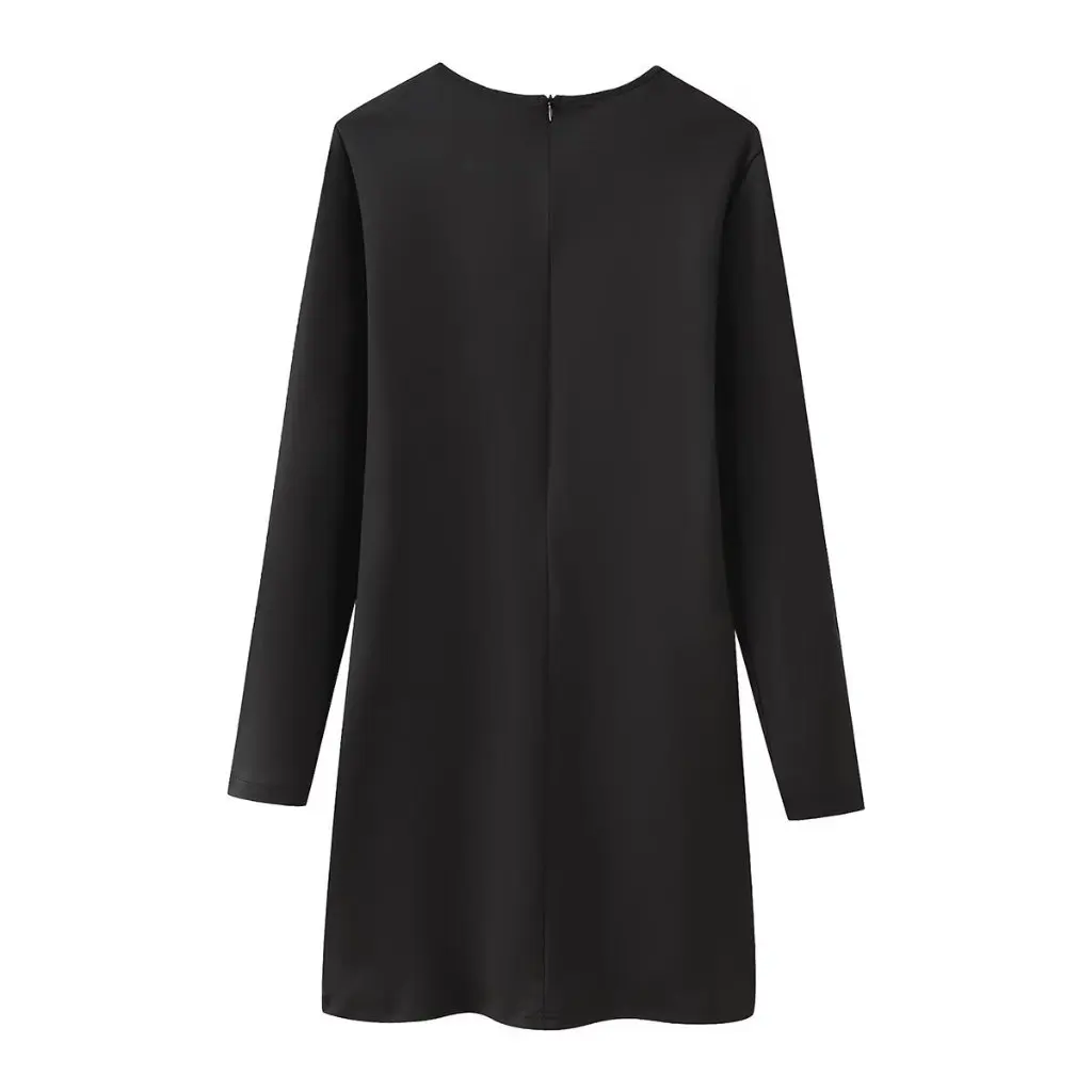 Lente slim-fit jurk met lange mouwen uitgehold ontwerp mode temperament liefde gevoel rok voor dames