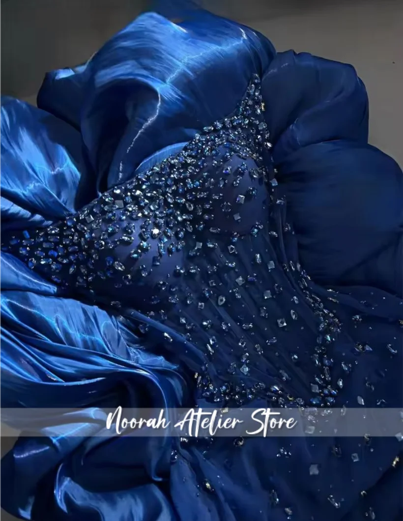 Novo colarinho quadrado frisado mangas compridas luxo de alta qualidade vestidos de noite femininos 2025 elegante vestido de festa de casamento personalizado