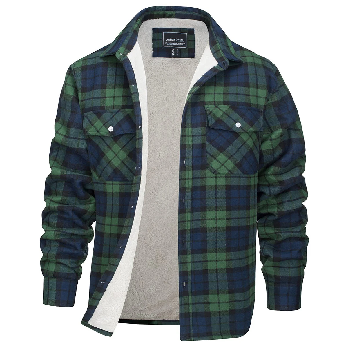 Jaket Flanel Kotak-kotak Pria  - Flannel Shirt Lined ulasan dan harga