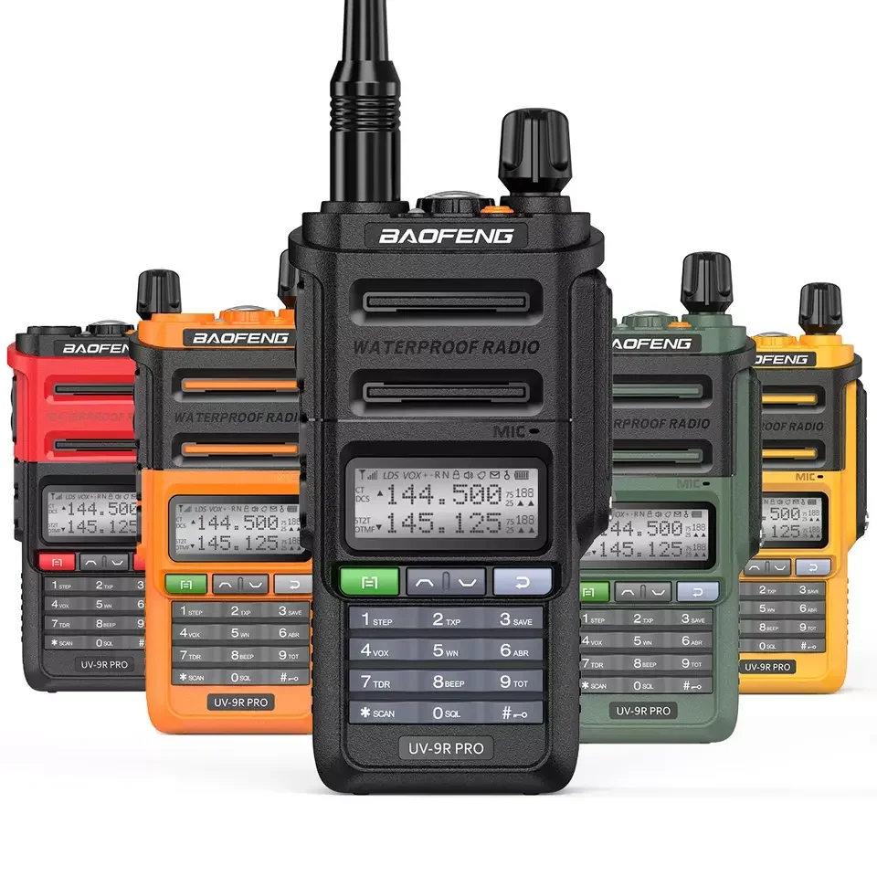 

UHF VHF Baofeng Handheld UV 9R Pro Walkie Talkie Двустороннее двухдиапазонное радио IP67 Водонепроницаемая радиостанция BAOFENG UV 9R Pro
