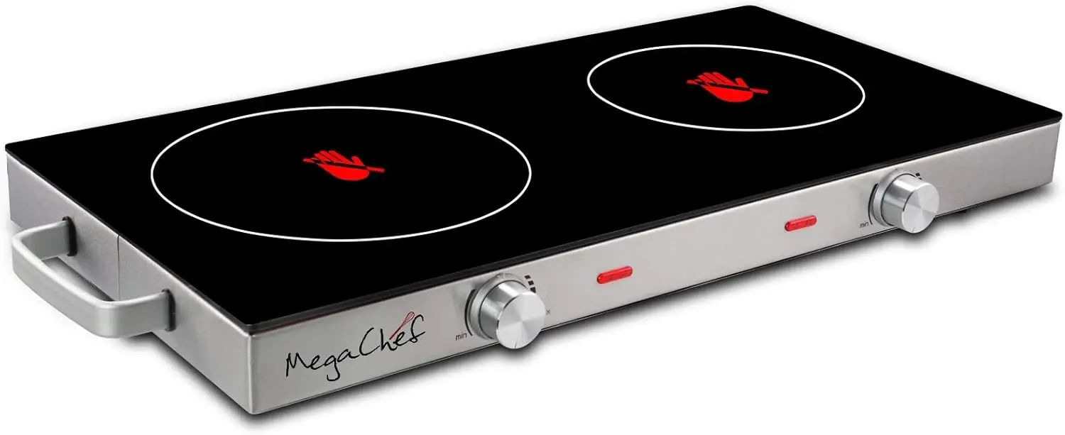 

25 Inch Black Ceramic Infrared Double Cooktop