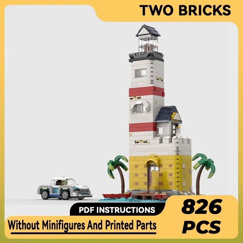 Technical Moc Bricks Street View Model Eldorado Lighthouse Modular Building Blocks Gifts Toys For Children DIY Sets Assembling