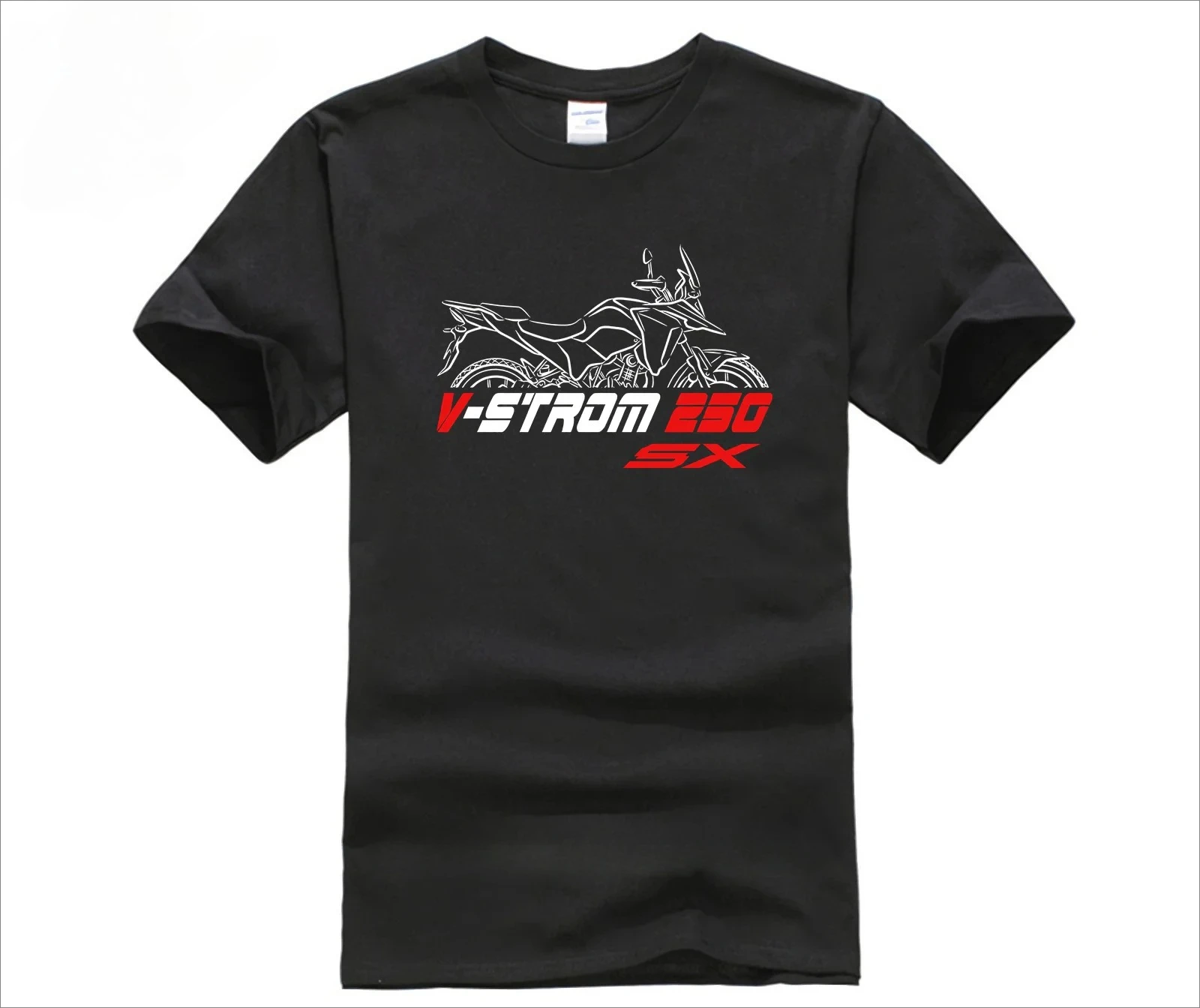 

Summer Slim Fit Men's T-Shirts, 100% Cotton Sportswear, V-Strom 250SX Fashion Motorcycle Tee