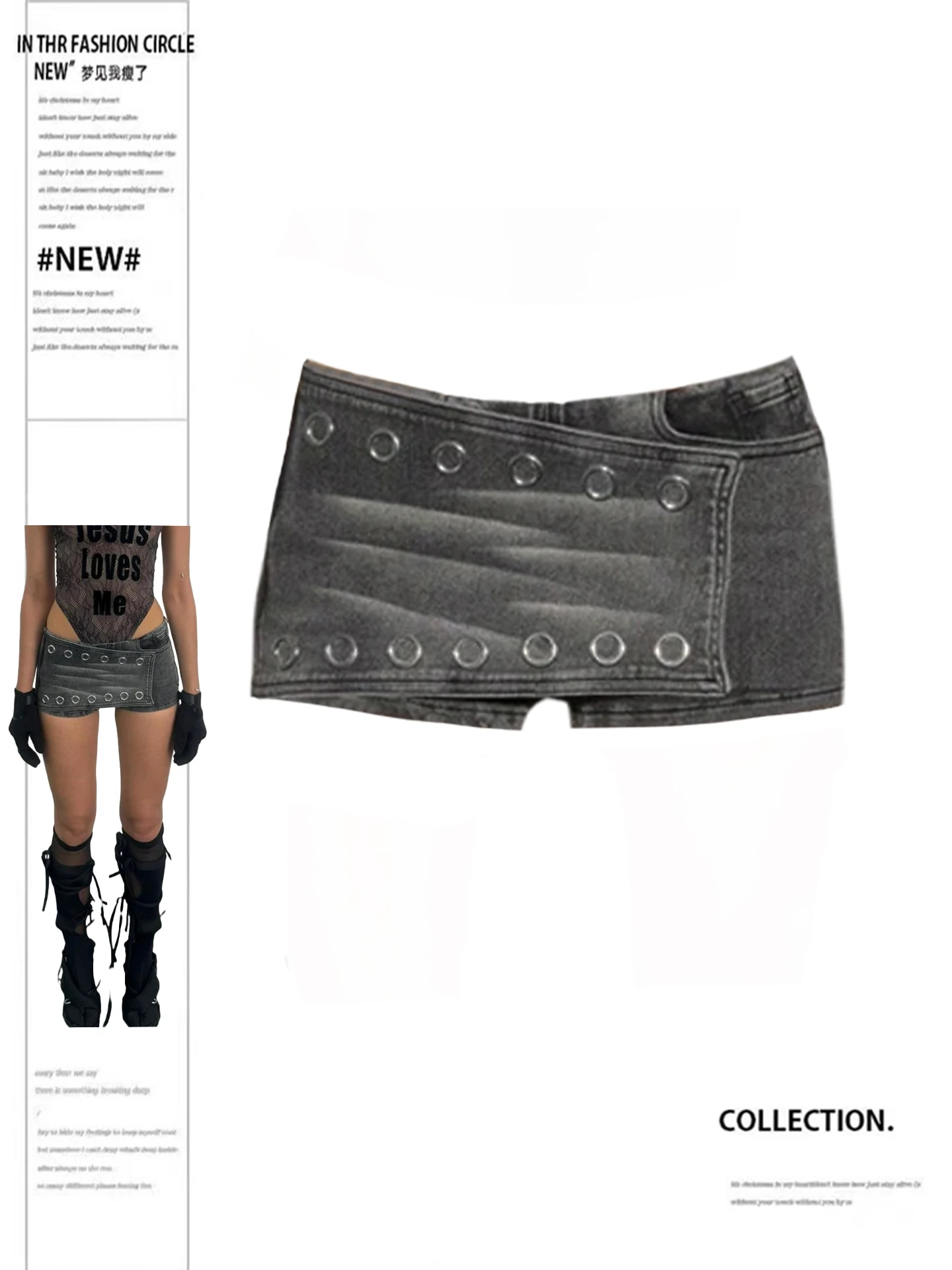 Summer Women Japanese Abi Jean Shorts Y2K 2000s Low Rise Denim Hot Pants Grunge Harajuku Cyber Punk Kpop New In Goblin Core
