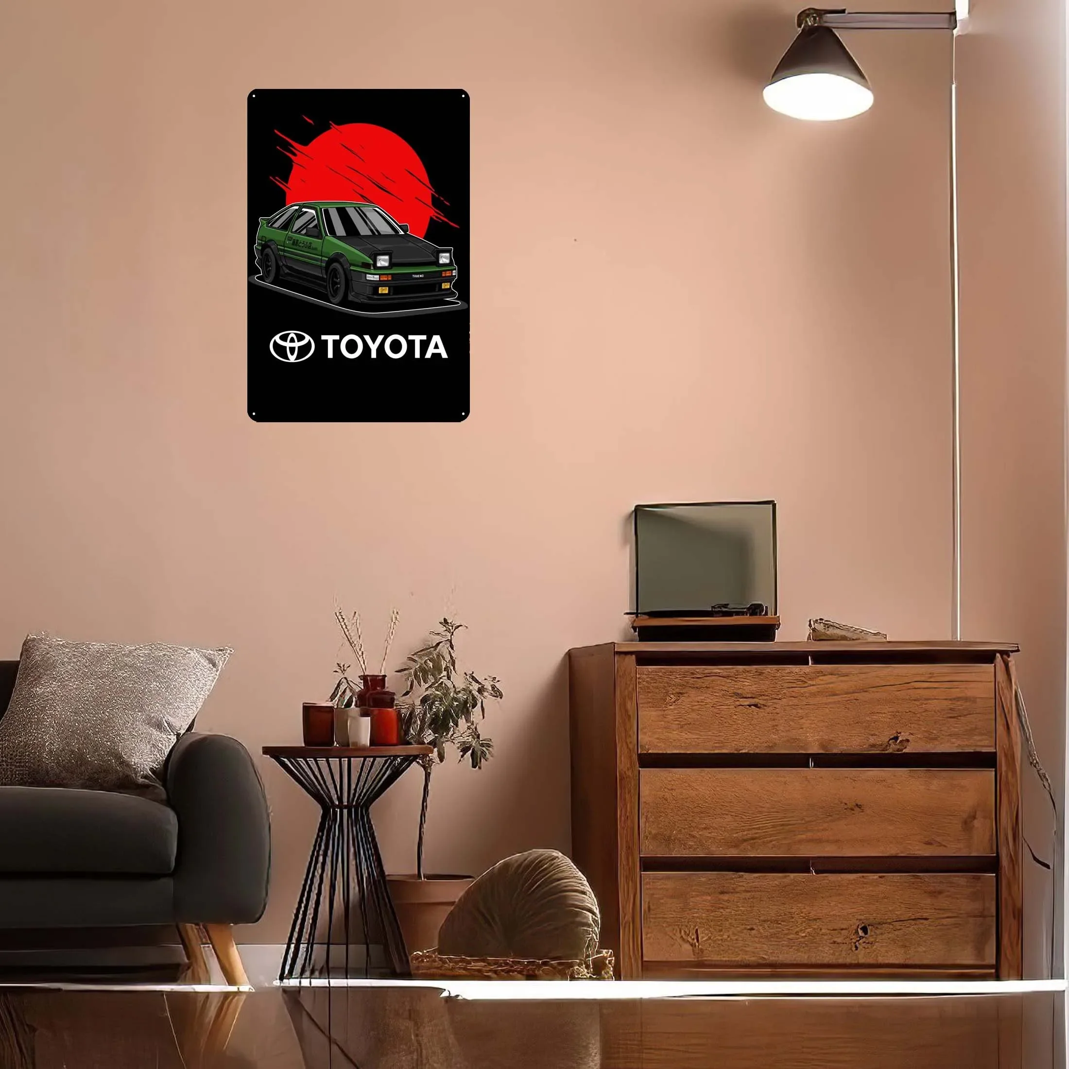 Toyota AE 86 Trueno Car Metal Sign Poster Gaming Room Decoration Retro Tinplate Sign for Garage Wall Art Decoration Home Decor