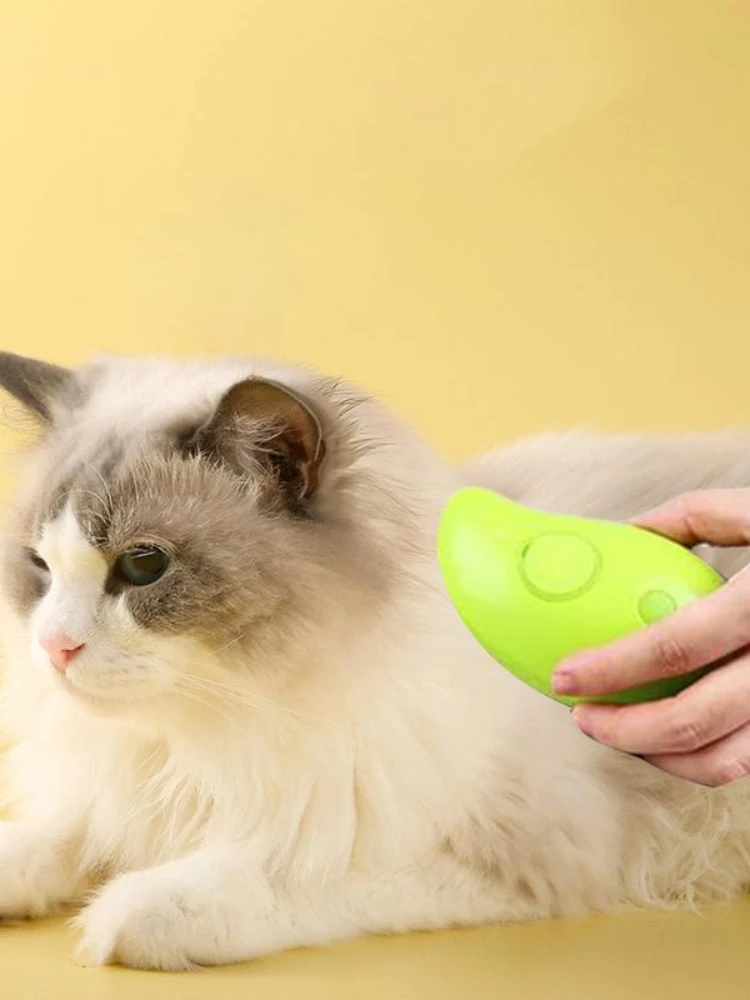 Brosse à Vapeur Électrique 3 en 1 pour Chien et Chat, Accessoire de Énergie et de Toilettage pour Animaux de Compagnie, Remodelé, LED plus Riche