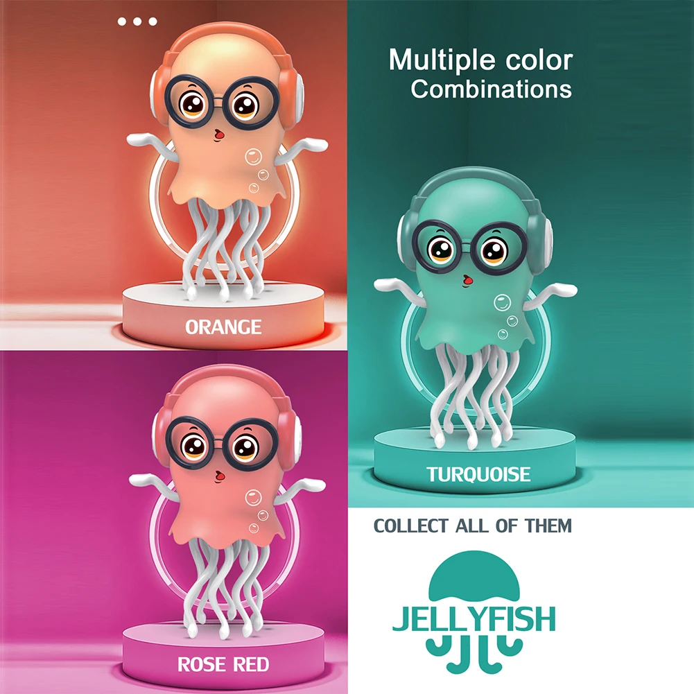 لعبة استشعار الحبار الكهربائية تلقائي لتجنب الزحف لعبة الحبار الراقص هدية مع أضواء LED وموسيقى للأطفال الصغار