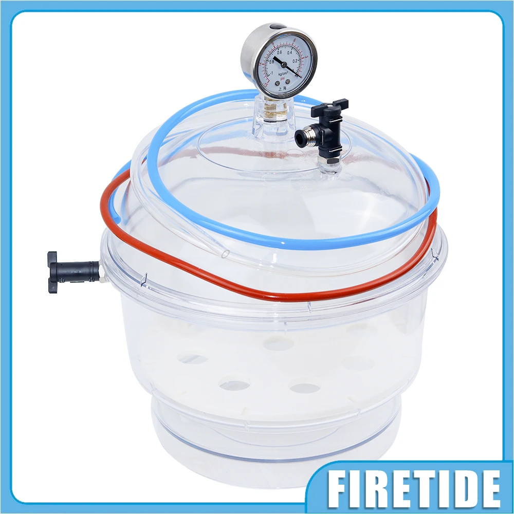 Vacuum Desiccators, Small Lab Desiccator, Double Valves Glassware Lab Desiccator Dryer Vacuum Desiccator Jar, 150mm/250mm