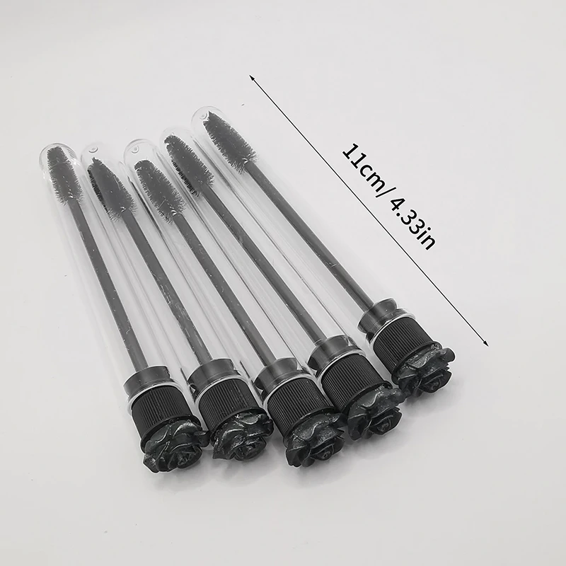 1PC Black Gold Rose Clear Rod Mascara Brush Reusable Eyelash Tube Brush Eyebrow Brush Replaceable Eyelash Wand