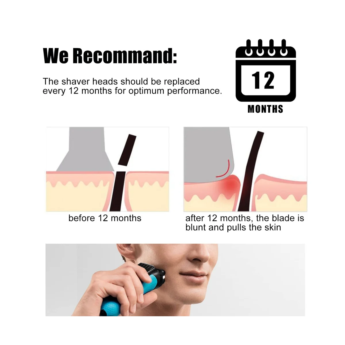 Testina di ricambio 70B per rasoio elettrico Braun Series 7 lama di rasoio S7 720, 750CC, 760CC, 765CC 790Cc