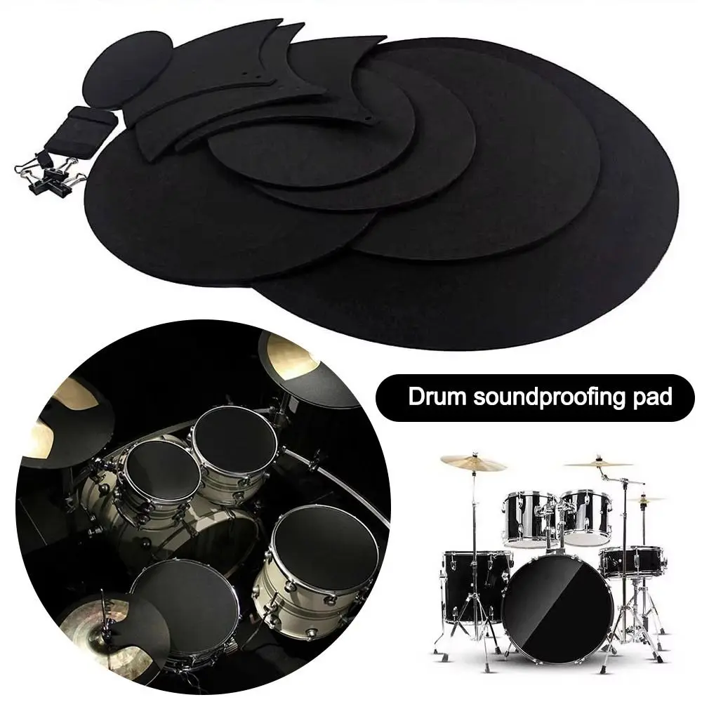 Music Practice Noise Reduction Drum Soundproofing Pad Rubber Foam for Jazz Snare Electronic Dumb Drum Sound Off Practice Pad