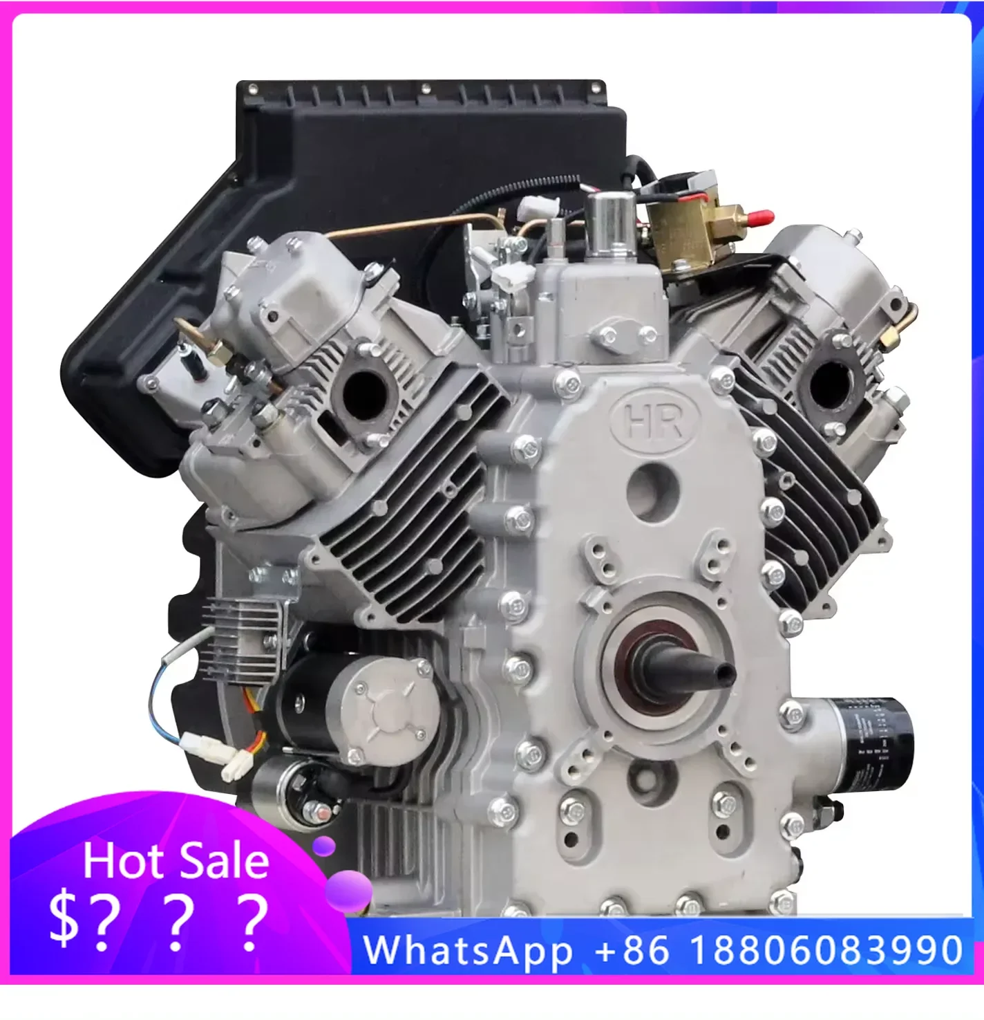 hi earns HR2V98FE 22KW air cooled two cylinder die·sel engine 30h·p  3000rmp taper shaft