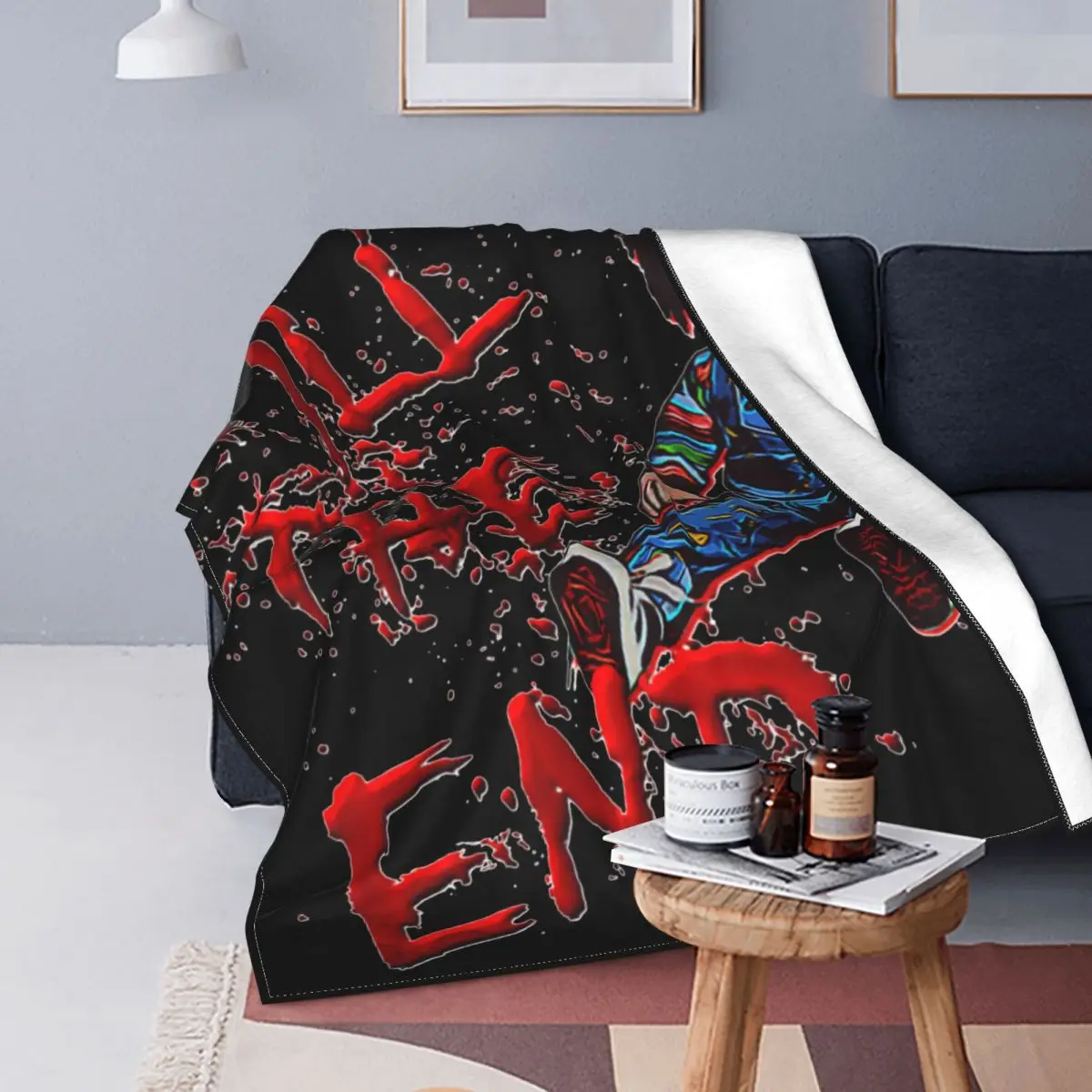 Friends Till The End Fleece Blankets 80s Scary Horror Good Guy Chucky Throw Blankets for Sofa Bedding Lounge 200x150cm Bedspread