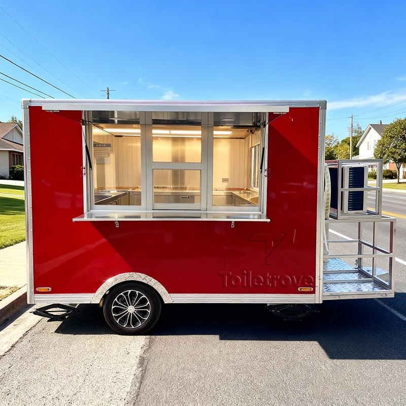 

Коммерческий мобильный фудтрак для хот-догов, пиццы, бургеров, тако, с полной кухней