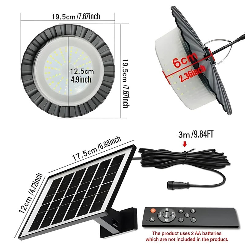 M11K244-LED Solar Pendant Light With Moving Sensor, Solar Shed Light, Light Outdoor Solar Powered Motion Sensor Shed Light