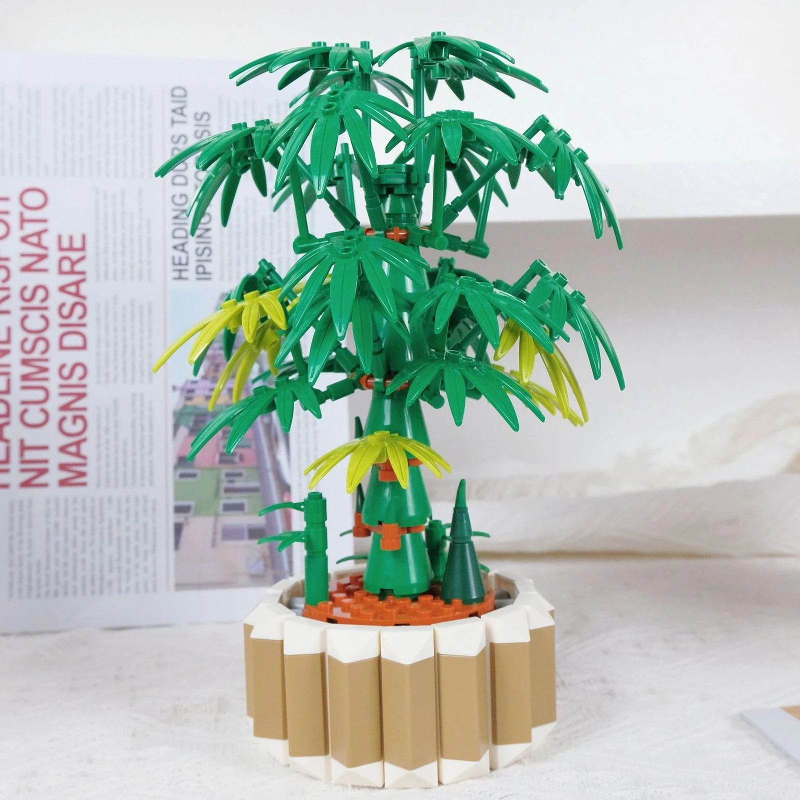 

MOC Lucky Bamboo Orchid Building Blocks Artificial Flowers Bonsai Potted Plants Creative Home Decoration Brick Toy Romantic Gift