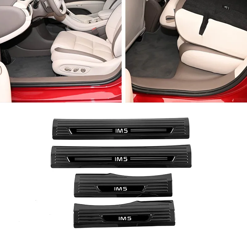 

4Pcs For MG IM5 IM6 2025-2026 Car Door Sill Scuff Plate Kick Pad Protector Inner Outer Trim Welcome Pedal Decoration Stickers