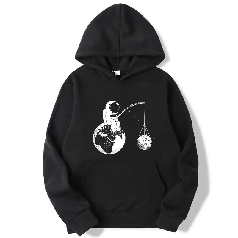 

Spring and Autumn brand men's hoodie astronaut funny print unisex casual sweatshirt high quality hip hop pullover hoodie