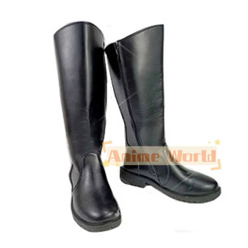 Botas de Cosplay negras de Anime Yuri Briar para hombres y mujeres, accesorios de disfraz de fiesta de Halloween, zapatos de tacón alto