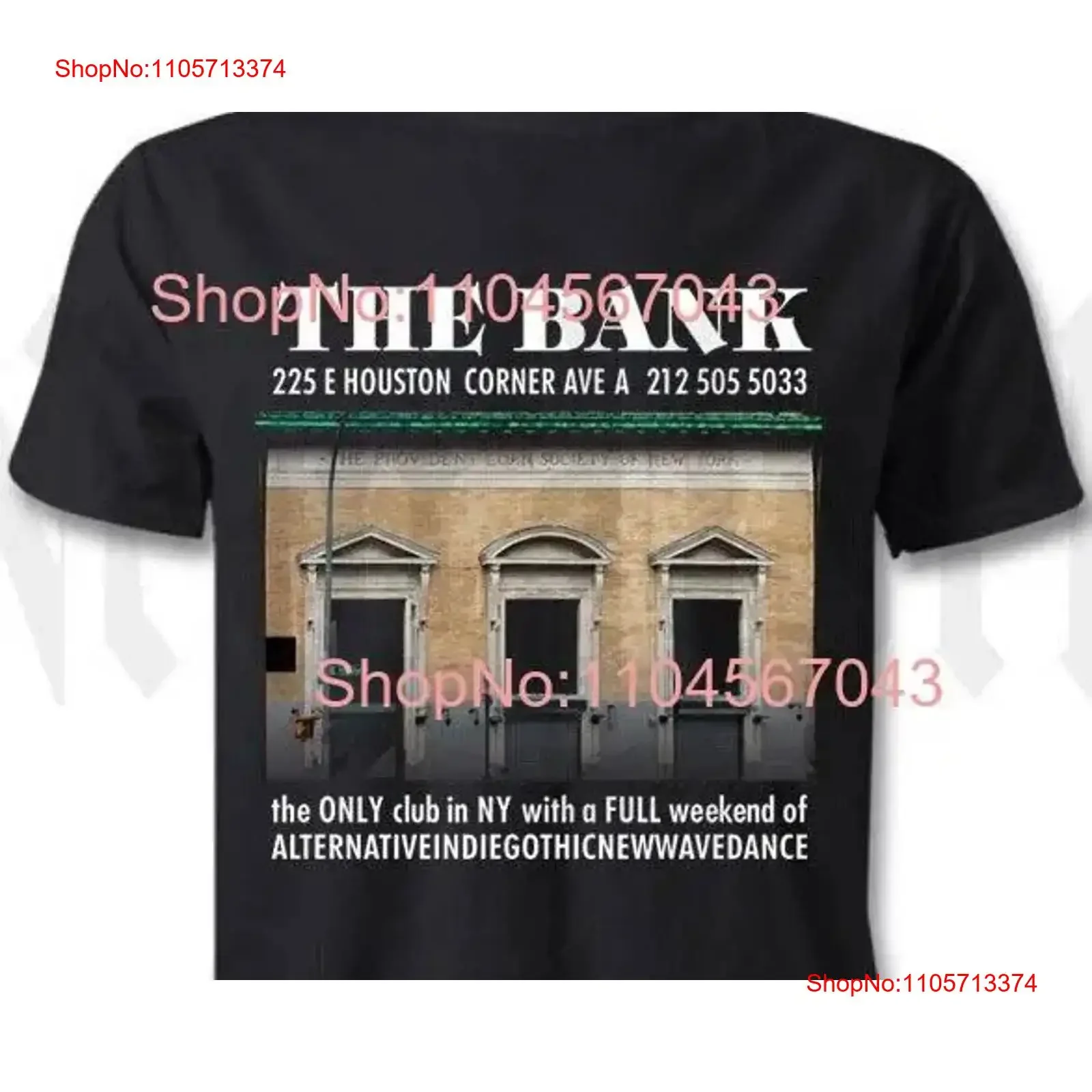 The Bank Goth Nightclub Houston St T Shirt New York City Vibes Old I Love NY Lower East Side Graffiti vintage Washed Casual