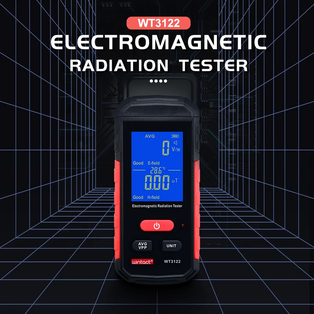 WT3122 WT3121 Geiger counter  Electric Magnetic Field Radio Detector EMF Meter Portable Emission Dosimeter Sound Light Alarm