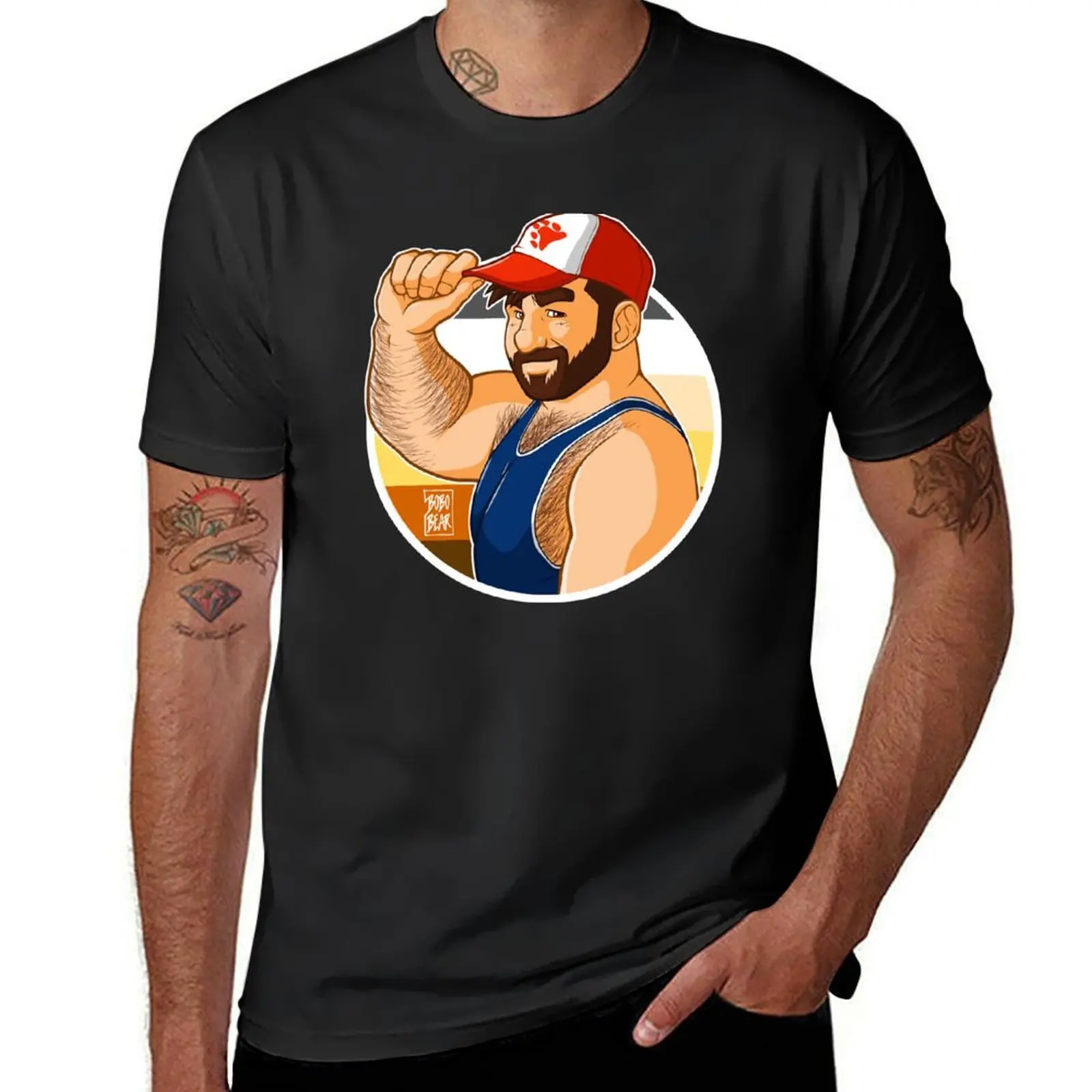 

ADAM LIKES BASEBALL CAPS - BEAR PRIDE T-Shirt clothes tees shirts graphic tees men t shirts