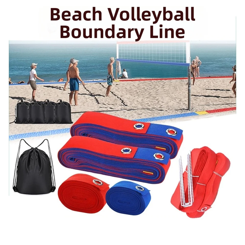 beach-volleyball-line-rope-kit-with-dual-length-options-8m-and-16m-nylon-webbing-and-four-steel-ground-fixing-posts