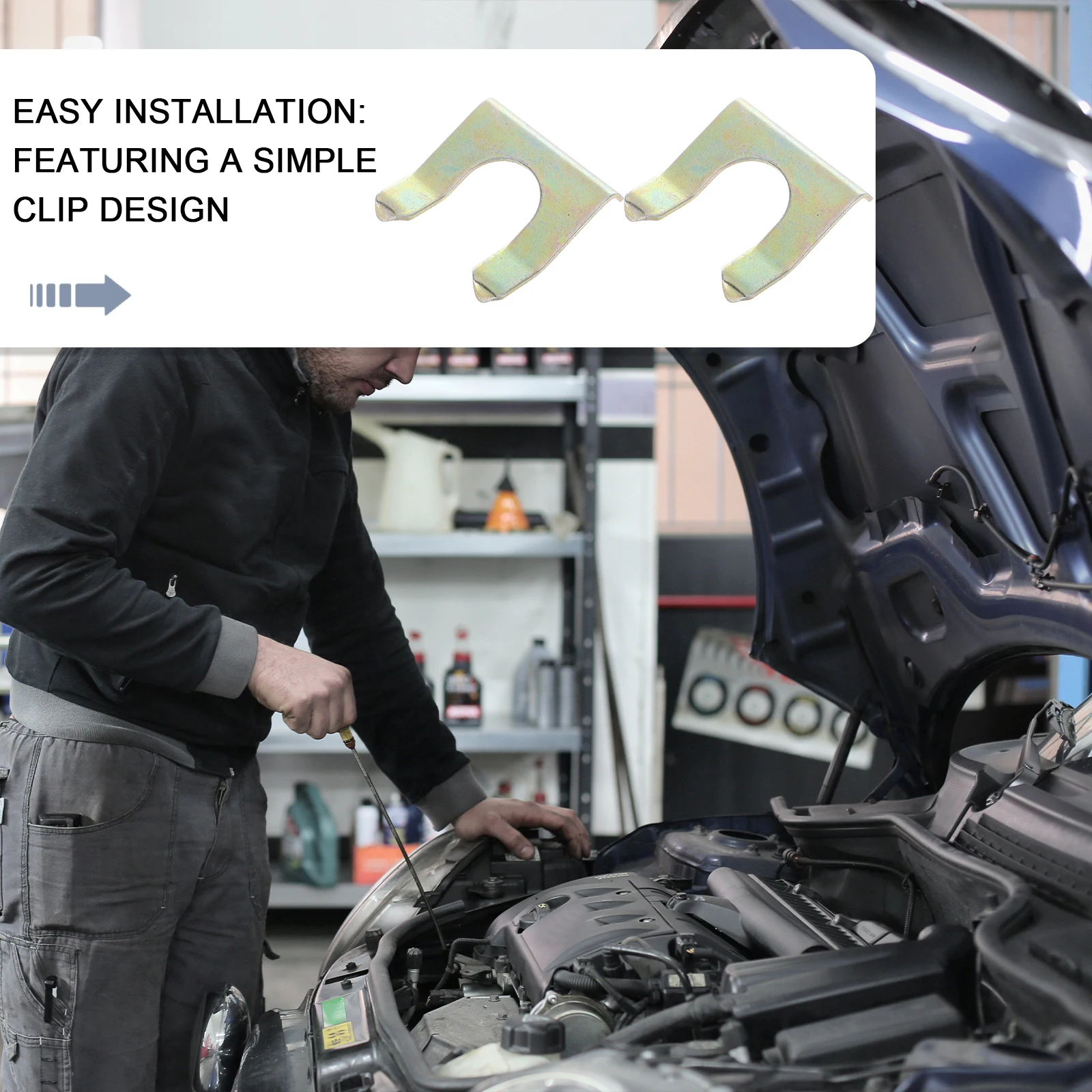 

15pcs Line U Shaped Metal Hose Retainer Parking Brake Cable Bracket Car Truck Motorcycle Durable Iron Hardware Set U-Shaped